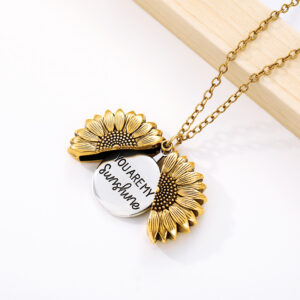 New European And American Sunflower Necklace Pendant