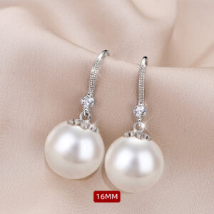 Pearl Earrings With Female Korean White Copper Plating
